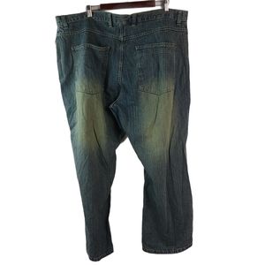 Trust Mens 45x29 Distressed Green Tint Jeans